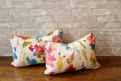 WATERCOLOR FLORAL PILLOW COVER //READY TO SHIP// - Pillow Talk Design | Pretty Home Accessories